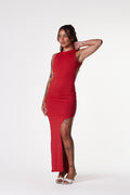 Vestido Longo Vermelho com Fenda