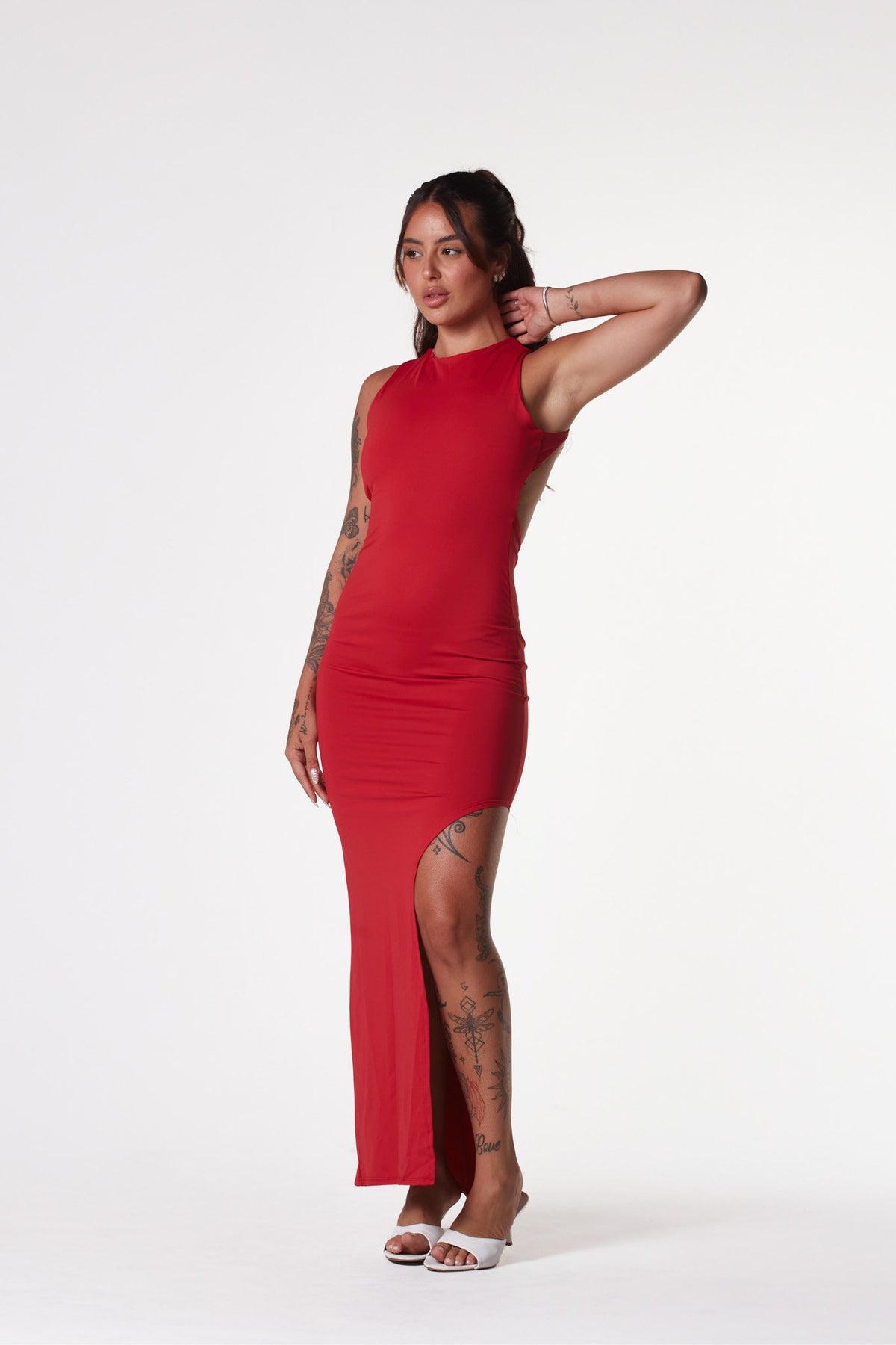 Vestido Longo Vermelho com Fenda