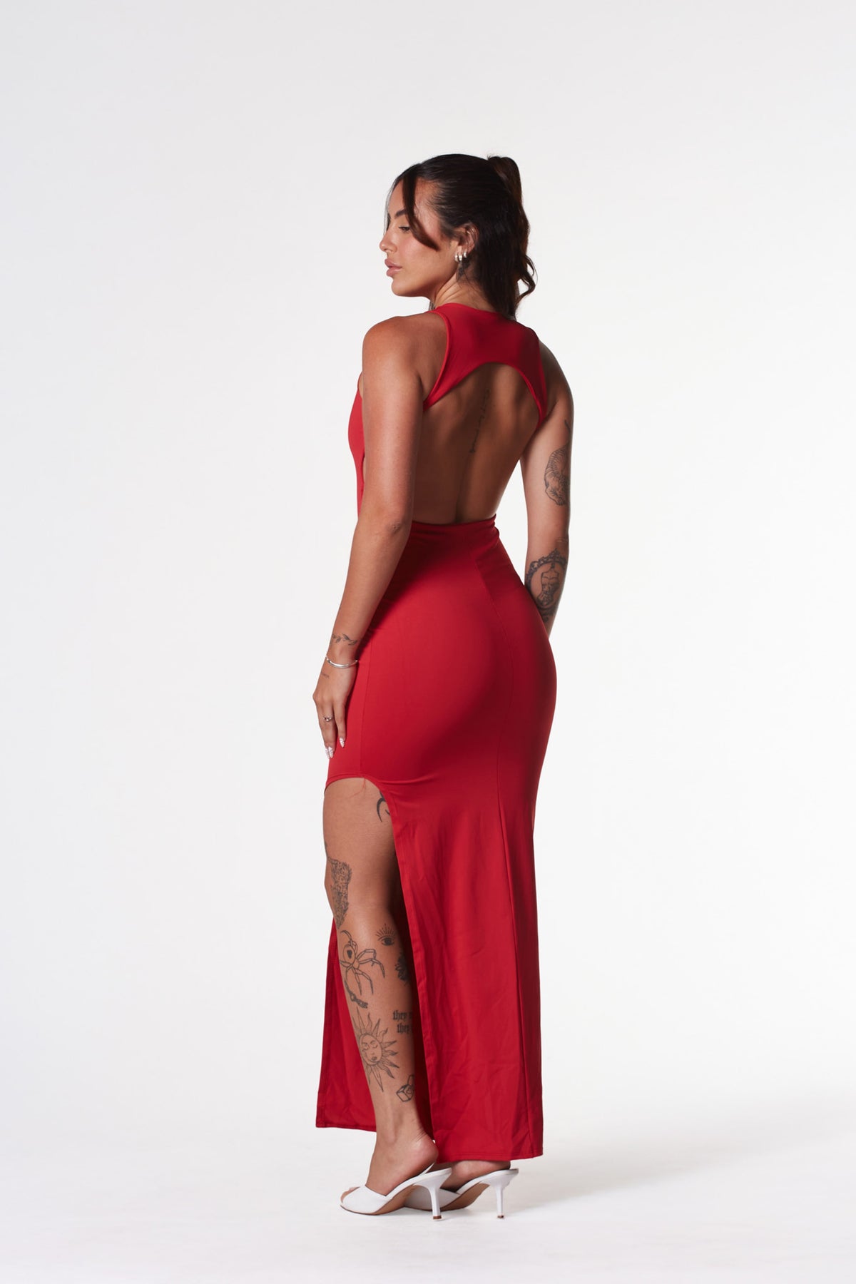 Vestido Longo Vermelho com Fenda
