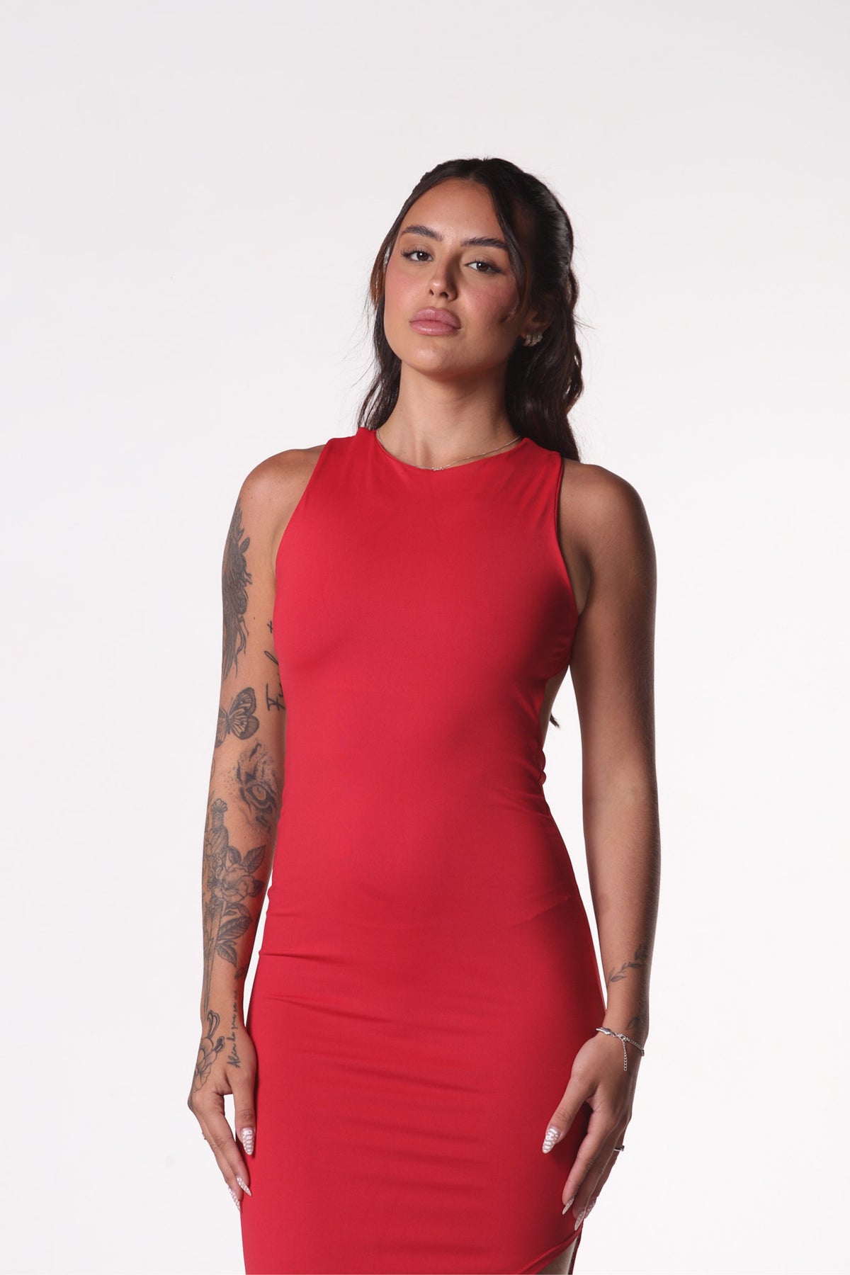Vestido Longo Vermelho com Fenda