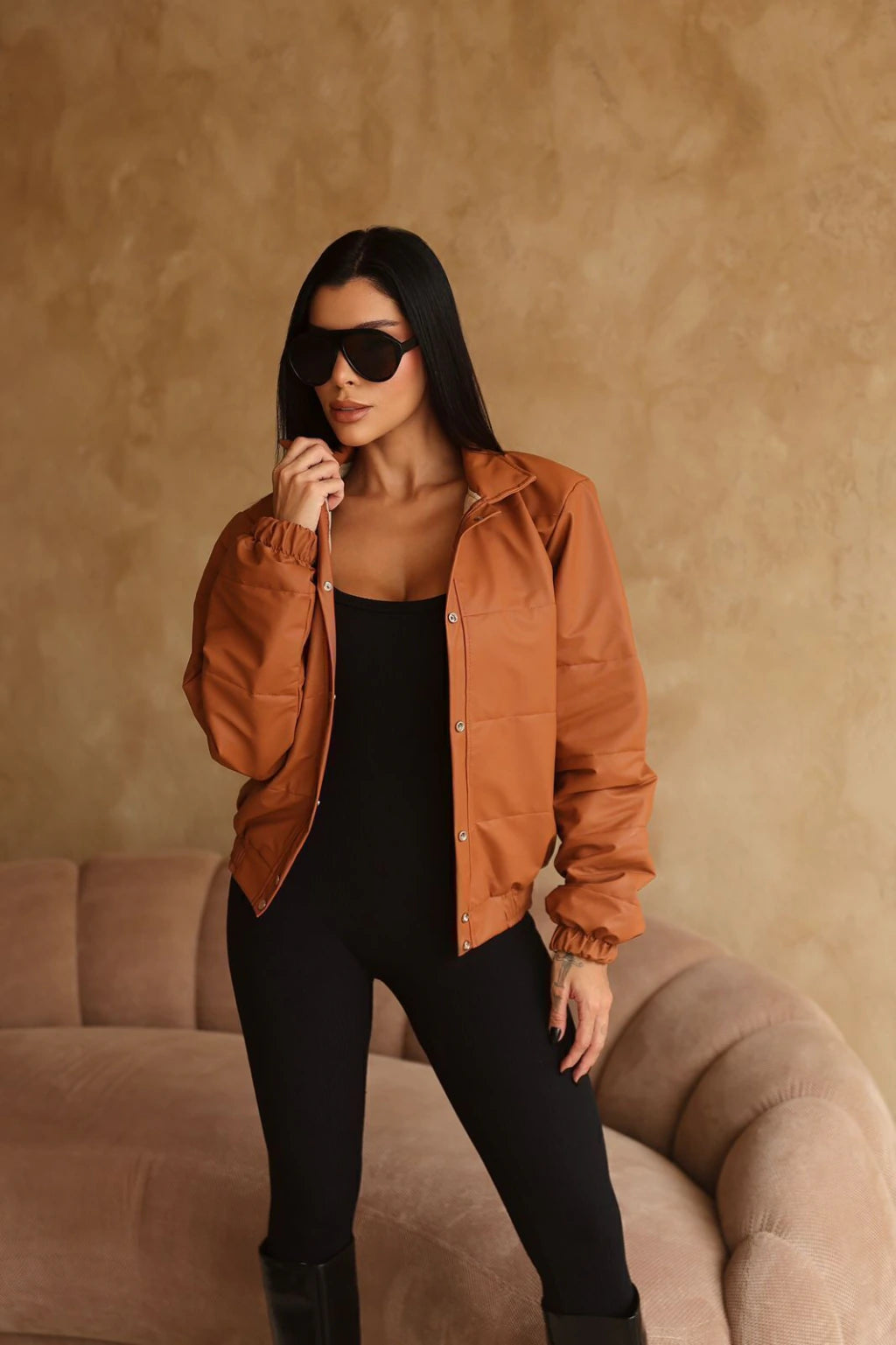 Jaqueta Bomber de Nylon
